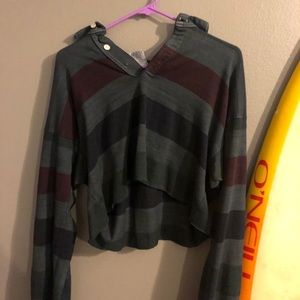 Long cropped sweater